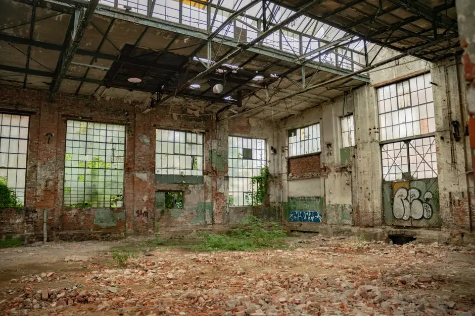 Industrial Demolition site assessed before work begins