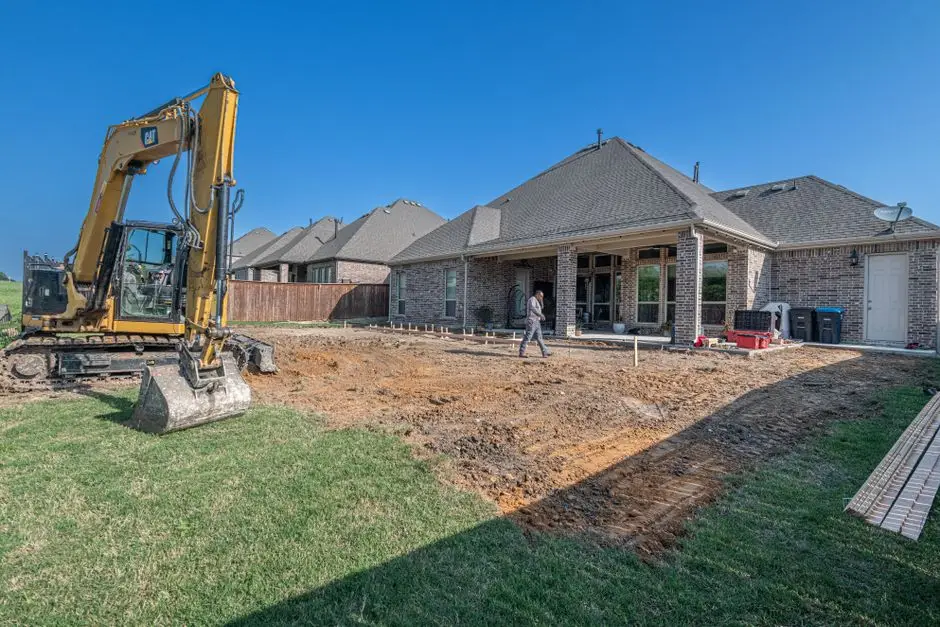 Pool Removal site assessed before work begins