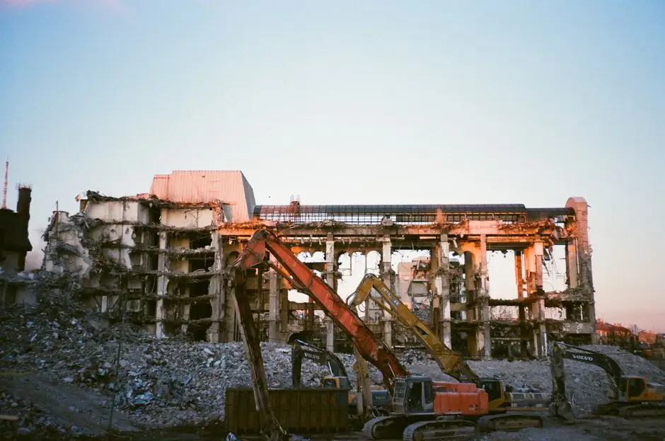 Industrial Demolition underway with the crew on site