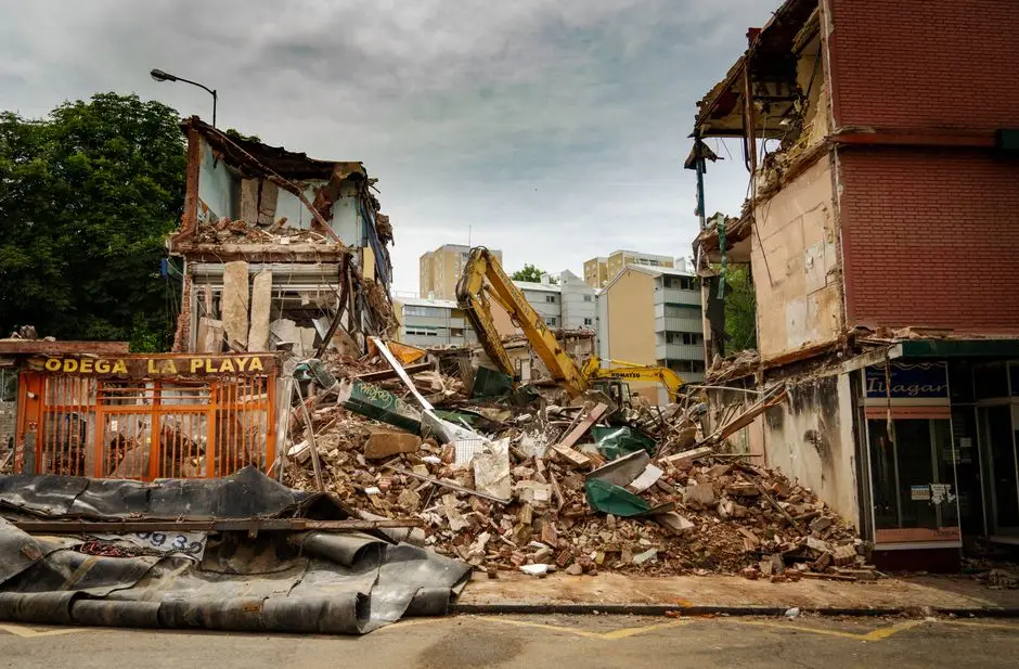 Building Demolition underway with the crew on site