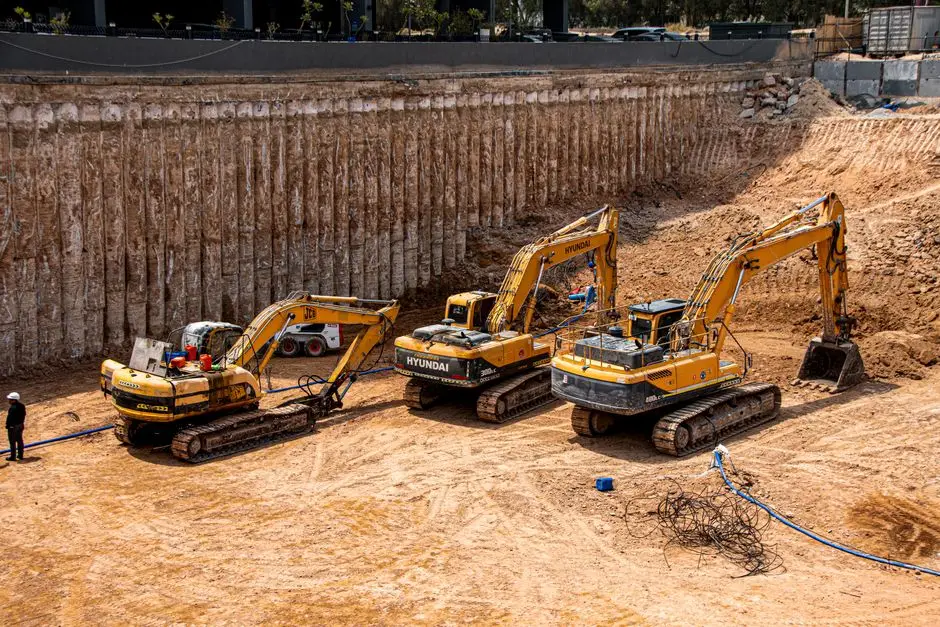 Machinery positioned for excavation