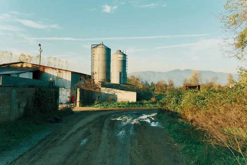 Machinery positioned for silo demolition