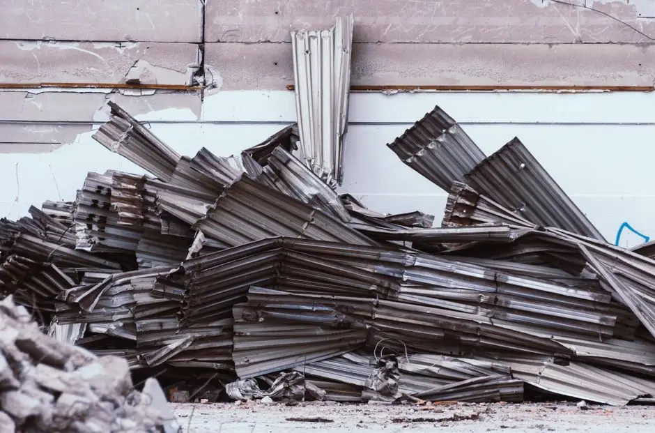 Machinery positioned for industrial demolition