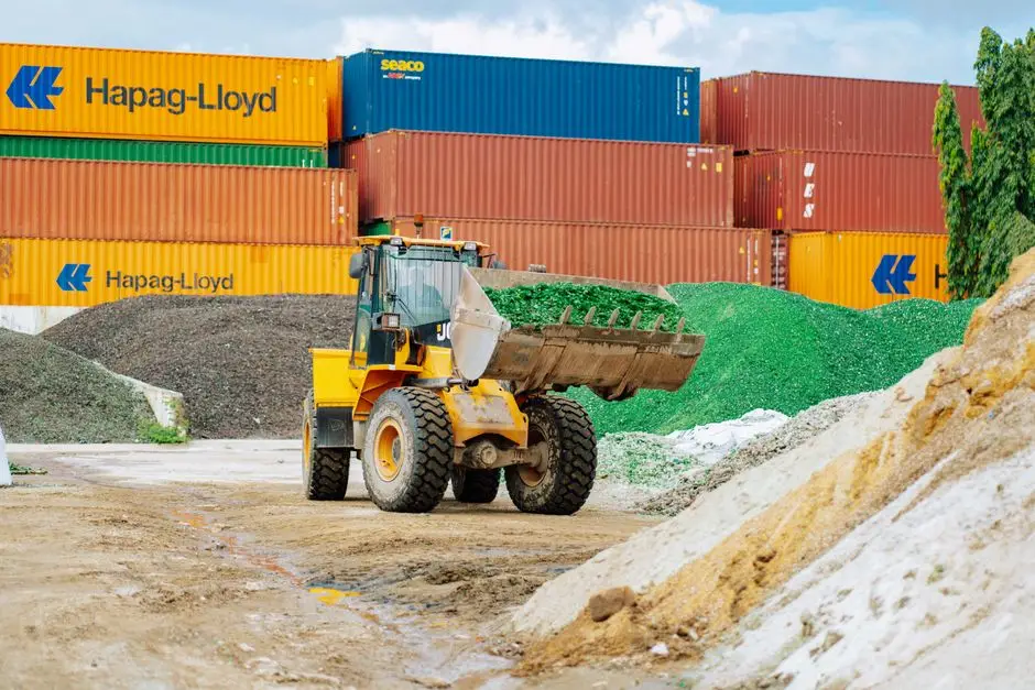 Machinery positioned for recycling