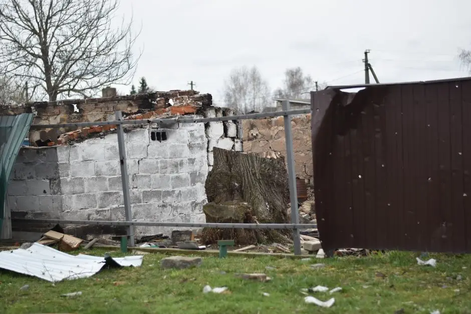 Machinery positioned for shed removal