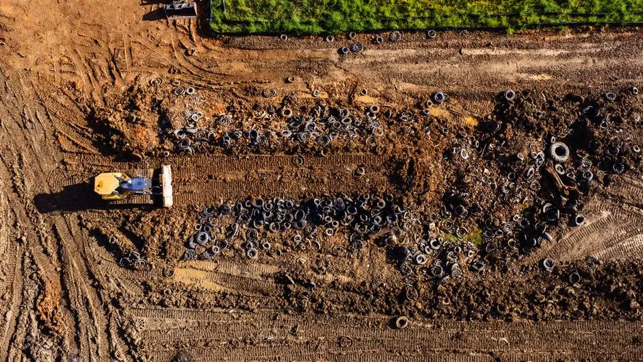 Machinery positioned for environmental remediation