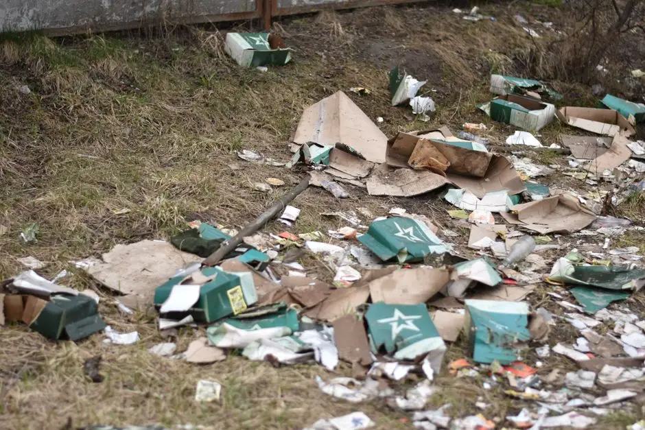 Machinery positioned for debris clean up