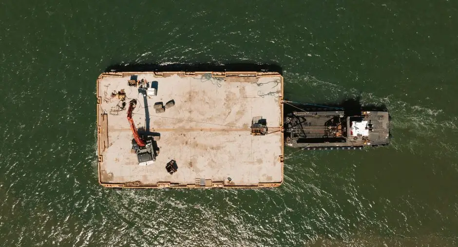 Debris sorted and loaded out after underwater demolition