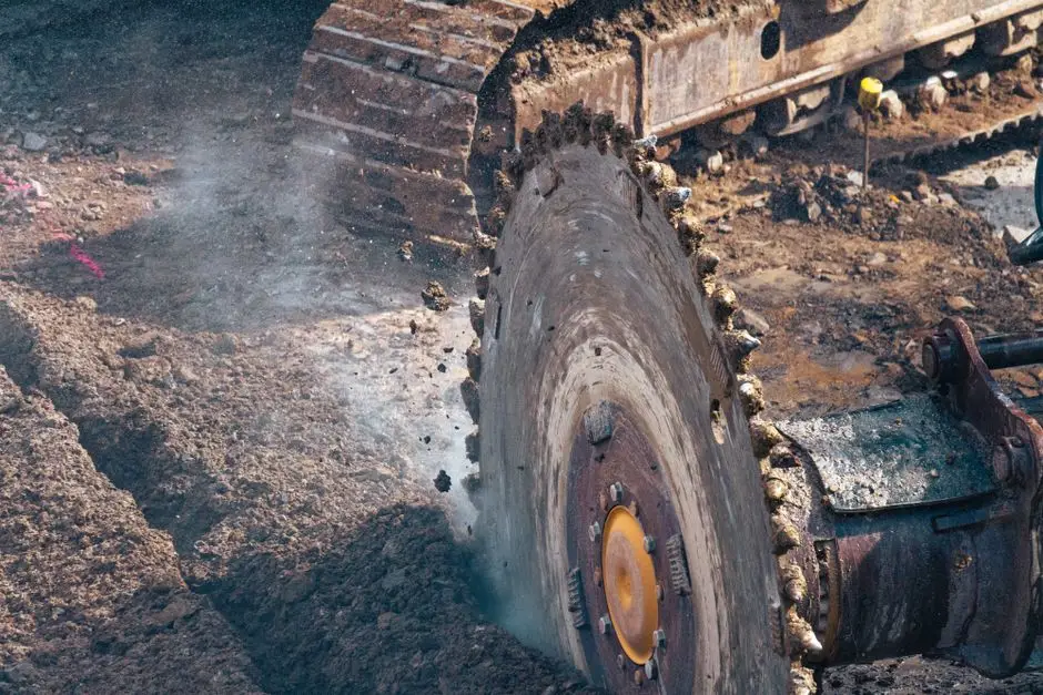 Debris sorted and loaded out after explosive demolition